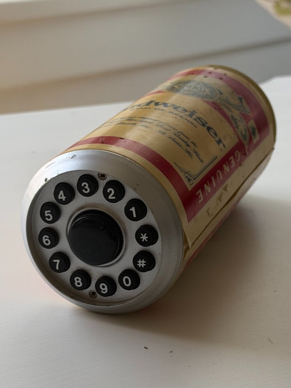 Vintage 1980s Budweiser Beer Can Novelty Telephone